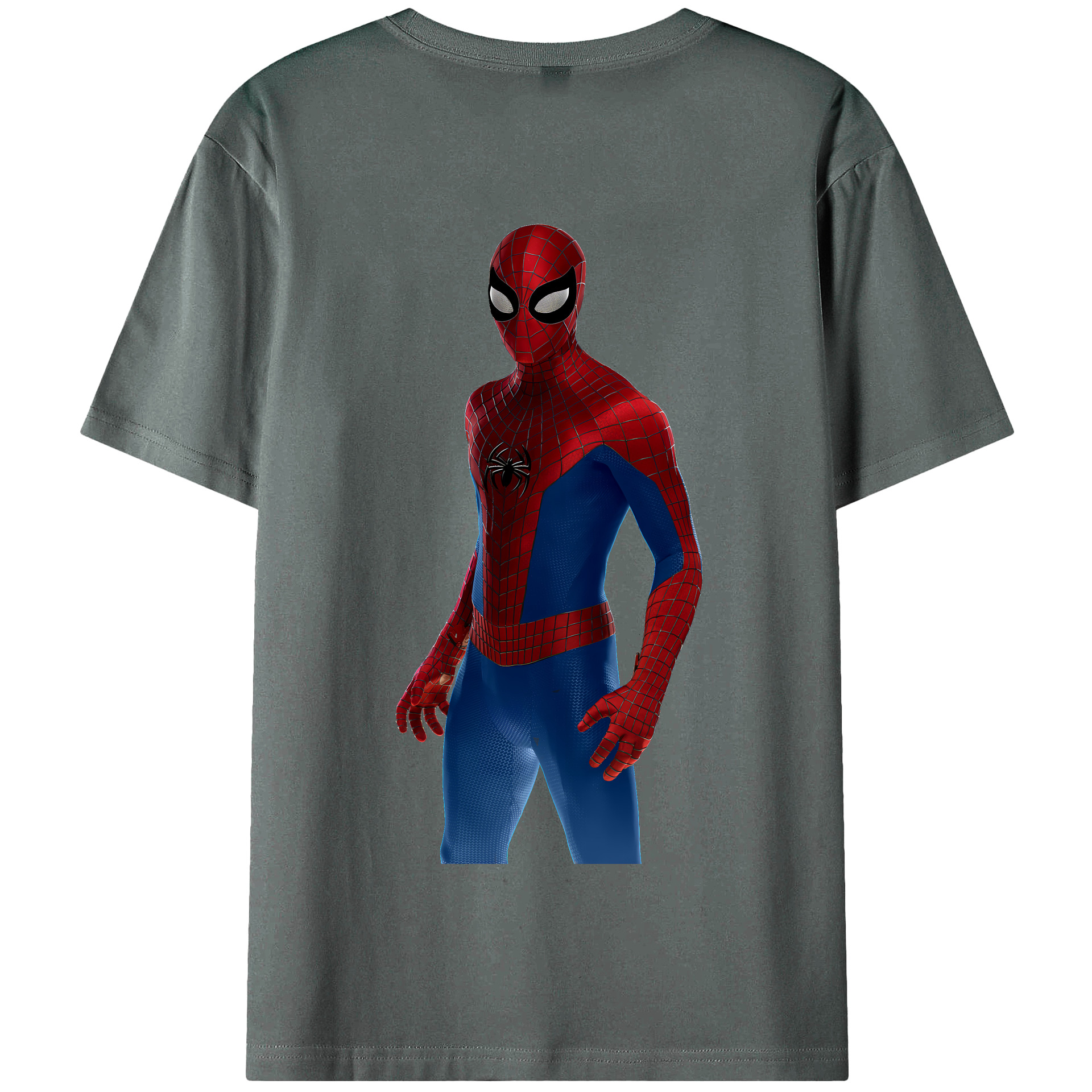 （画像用） Spider Man スパイダーマン 綿100％半袖Tシャツ（背面プリント）